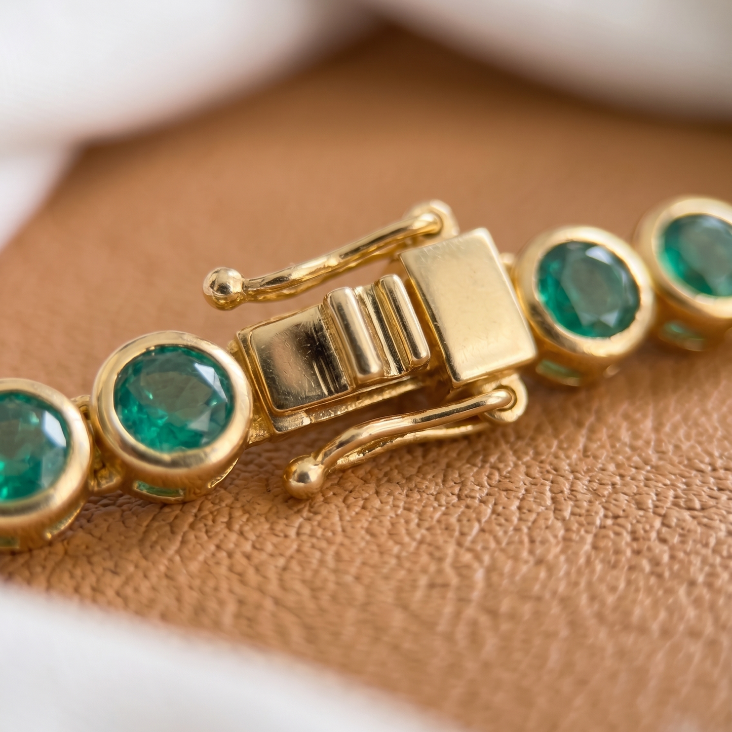 Emerald Tennis Necklace – Green Gemstone Eternity Chain for Women