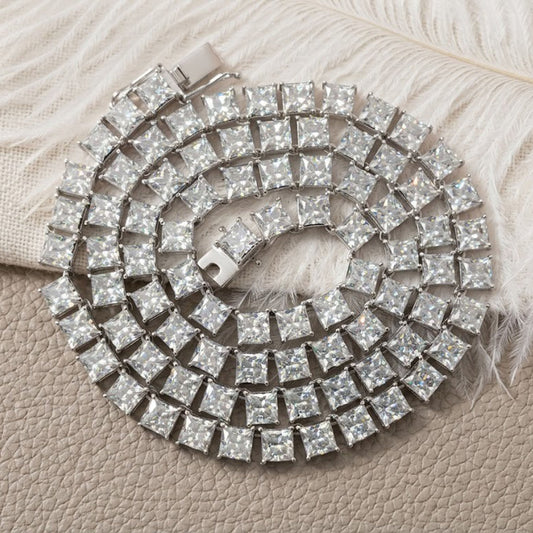 Moissanite Square Tennis Bracelet – Elegant Gemstone Jewelry for Women