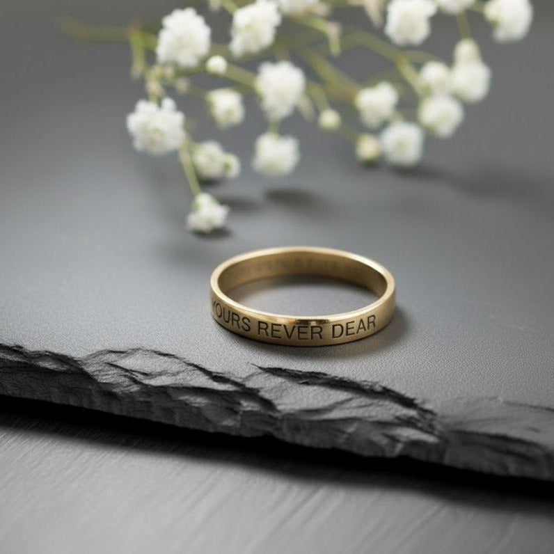 Forever Yours Band: Personalized Engraved Promise Ring in Sterling Silver