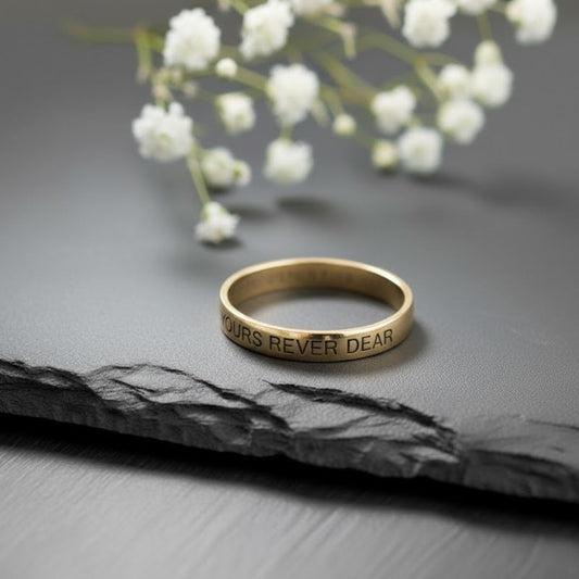 Forever Yours Band: Personalized Engraved Promise Ring in Sterling Silver