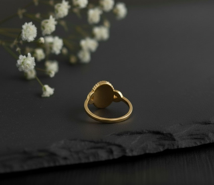 Heirloom Initial Ring: Personalized Engraved Initial Signet in Sterling Silver