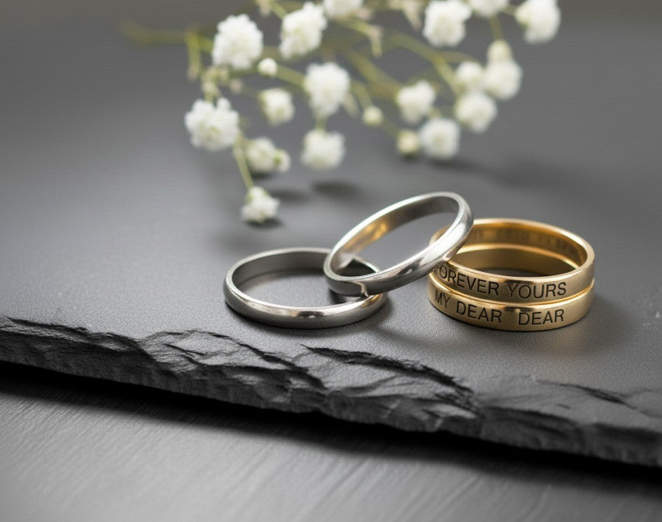 Forever Yours Band: Personalized Engraved Promise Ring in Sterling Silver