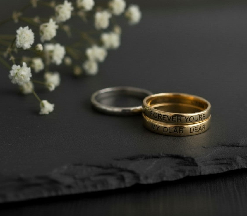Forever Yours Band: Personalized Engraved Promise Ring in Sterling Silver